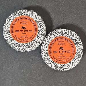 ETRO Milano Pegaso Unisex Fragrance Guest Soap 1.4 oz x 2 Travel Size Gym Bag